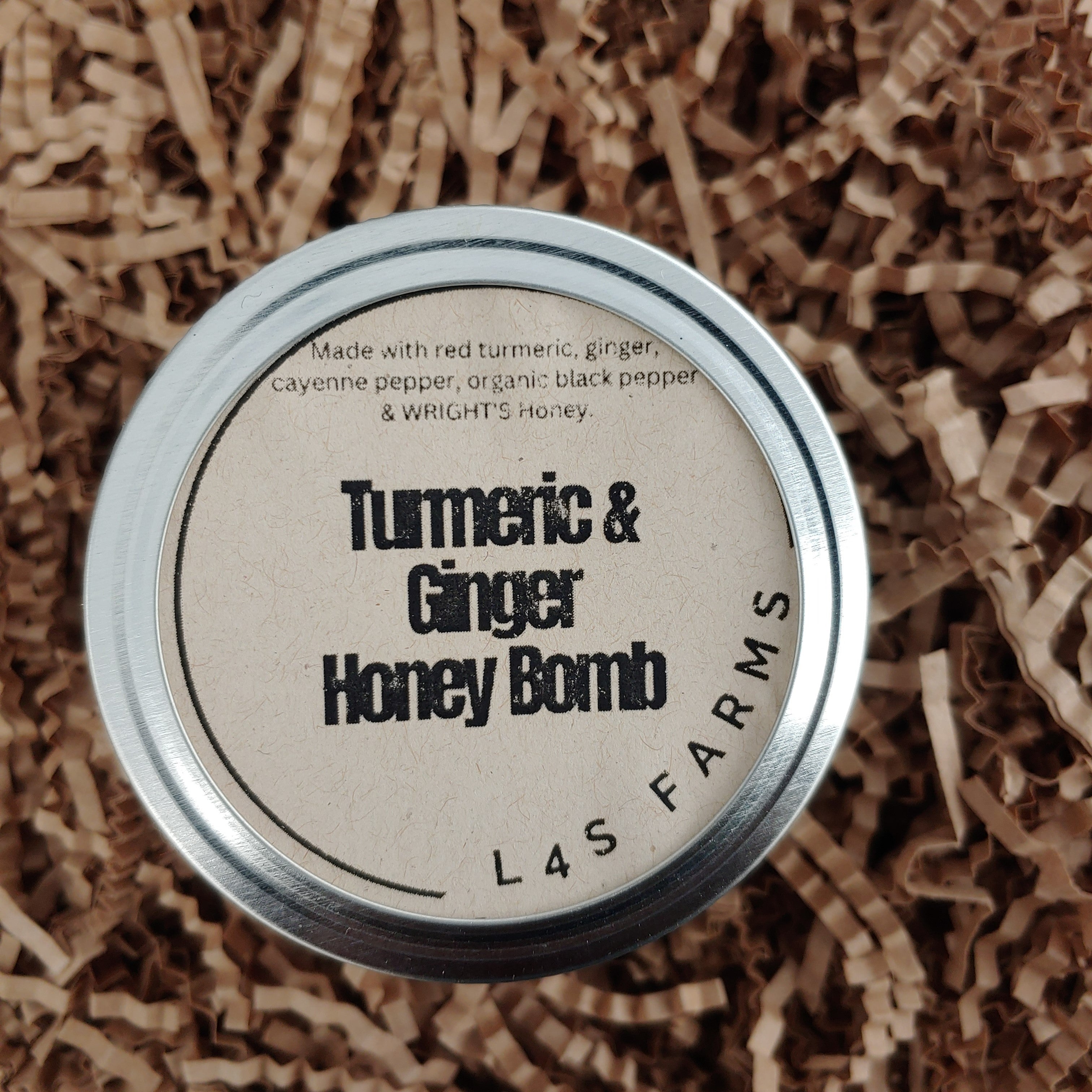 Red Turmeric & Ginger Honey Bomb 8 oz L4S Farms