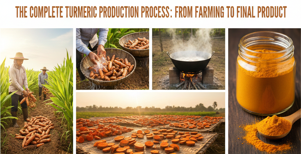 The Complete Turmeric Production Process: From Farming to Final Product
